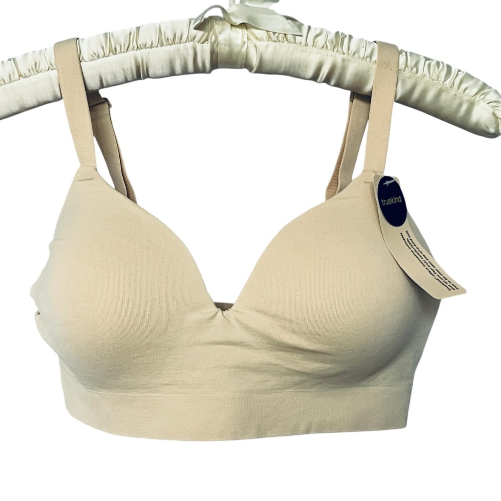 Truekind Bra Support Comfort Wireless Shaping Size M Beige New NWT